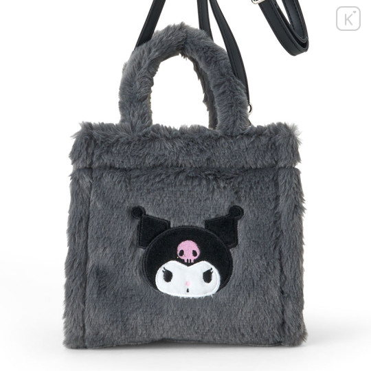 Japan Sanrio Original Boa 2way Mini Tote Bag - Kuromi - 2