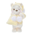 Japan Disney Store Plush Mascot Keychain - Pooh : White Pooh Fruit Color Cape - 1