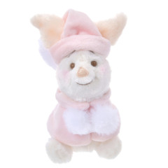Japan Disney Store Plush Mascot Keychain - Piglet : White Pooh Fruit Color Cape