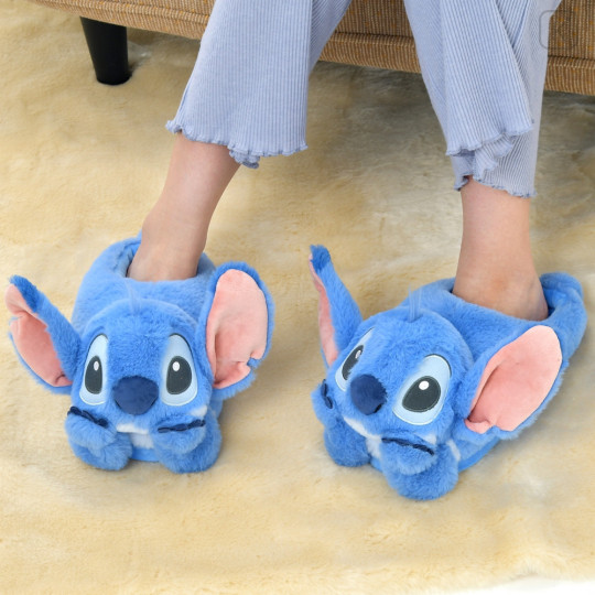 Japan Disney Store Plush Slippers - Stitch / Warm Goods - 1