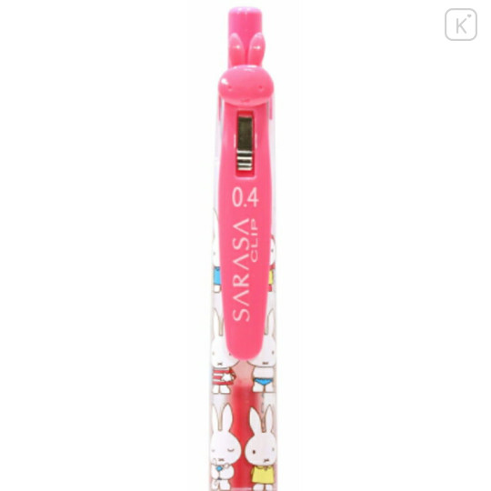 Japan Miffy Sarasa Clip Gel Pen - Miffy / Pink - 3