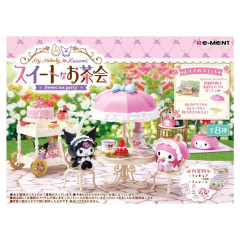 Japan Sanrio Re-Ment Miniature Figure Full Set - Kuromi & My Melody : Sweet Tea Party
