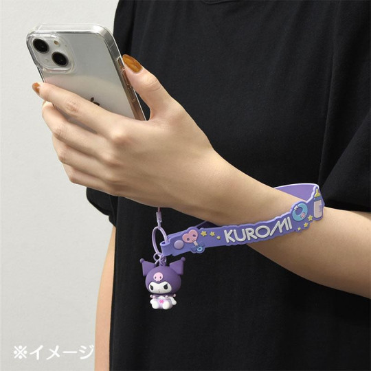 Japan Sanrio 3D Mascot Hand Strap - Kuromi / Baby - 6