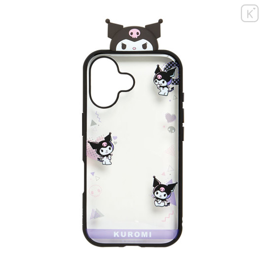 Japan Sanrio Frame IIIIfit Clear iPhone 16 Case - Kuromi - 2