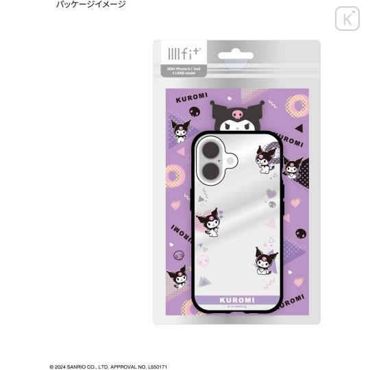 Japan Sanrio Frame IIIIfit Clear iPhone 16 Case - Kuromi - 5