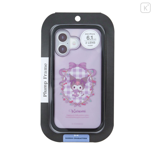 Japan Sanrio Plump Frame iPhone 16 Case - Kuromi - 1