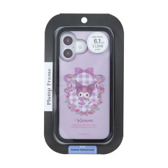 Japan Sanrio Plump Frame iPhone 16 Case - Kuromi