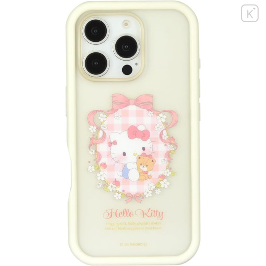 Japan Sanrio Plump Frame iPhone 16 Pro Case - Hello Kitty - 1