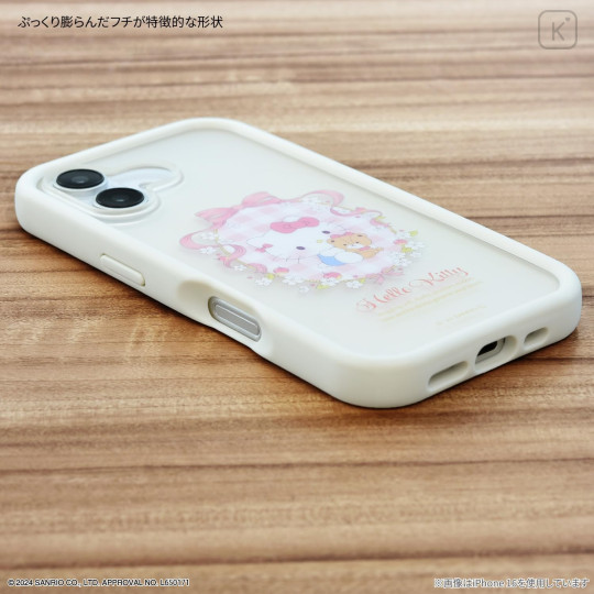 Japan Sanrio Plump Frame iPhone 16 Pro Case - Hello Kitty - 4