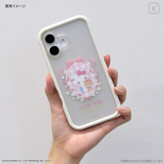 Japan Sanrio Plump Frame iPhone 16 Pro Case - Hello Kitty - 5