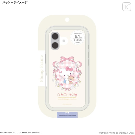 Japan Sanrio Plump Frame iPhone 16 Pro Case - Hello Kitty - 6