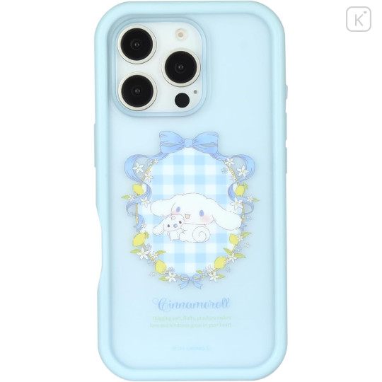 Japan Sanrio Plump Frame iPhone 16 Pro Case - Cinnamoroll - 1