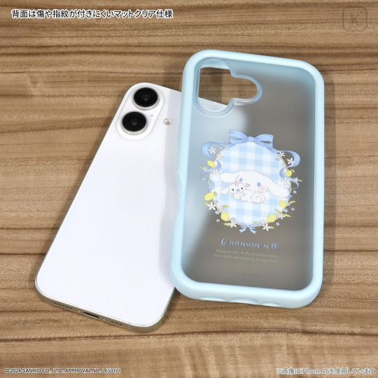 Japan Sanrio Plump Frame iPhone 16 Pro Case - Cinnamoroll - 2