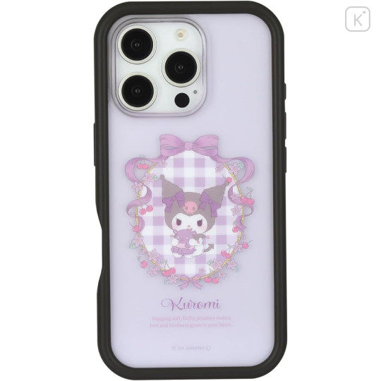 Japan Sanrio IIIIfit Plump Frame iPhone Case - Kuromi / iPhone16 Pro - 1