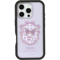 Japan Sanrio Plump Frame iPhone 16 Pro Case - Kuromi