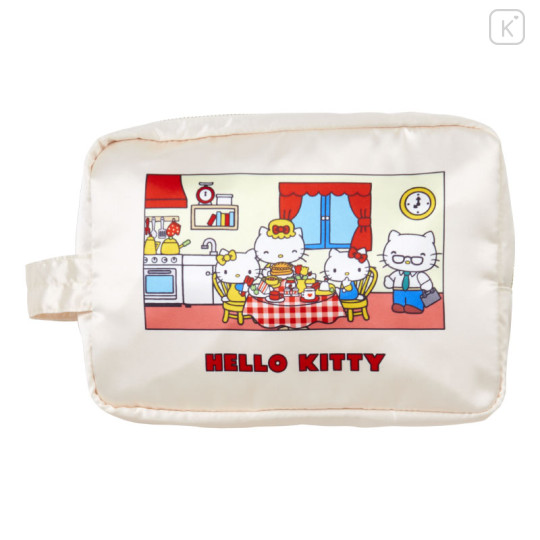 Japan Sanrio Travel Pouch - Hello Kitty / Ivory - 2