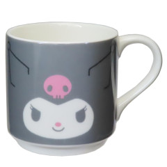 Japan Sanrio Stacking Mug - Kuromi / Face