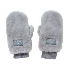 Japan Sanrio Original Fake Fur Mittens - Kuromi