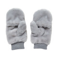 Japan Sanrio Original Fake Fur Mittens - Kuromi - 2