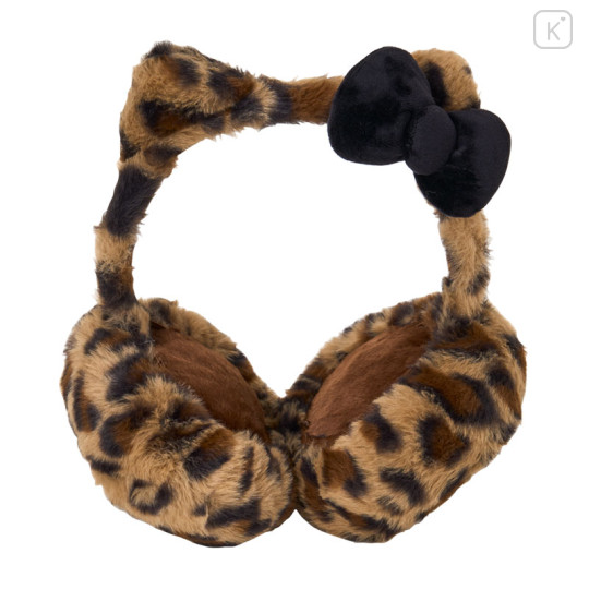 Japan Sanrio Original Earmuffs - Hello Kitty : Leopard Brown - 1