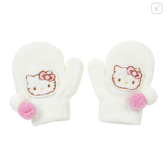 Japan Sanrio Original Kids Nobinobi Mittens - Hello Kitty - 1