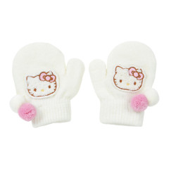 Japan Sanrio Original Kids Nobinobi Mittens - Hello Kitty