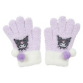 Japan Sanrio Original Kids Nobinobi Gloves - Kuromi - 1