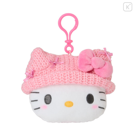 Japan Sanrio Original Face Shaped Mini Pouch - Hello Kitty - 1