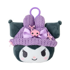 Japan Sanrio Original Face Shaped Mini Pouch - Kuromi