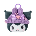 Japan Sanrio Original Face Shaped Mini Pouch - Kuromi - 1