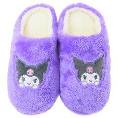 Japan Sanrio Boa Room Slippers - Kuromi