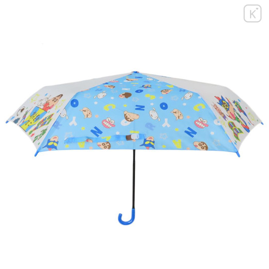 Japan Crayon Shin-chan Folding Umbrella - Shinnosuke Nohara & Shiro / Blue - 3