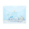 Japan Chiikawa A5 Flat Case File Folder - Chiikawa & Hachiware & Usagi : Wonder Tea Time Blue - 1