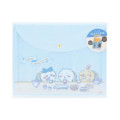 Japan Chiikawa A5 Flat Case File Folder - Chiikawa & Hachiware & Usagi : Wonder Tea Time Blue - 4