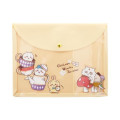 Japan Chiikawa A5 Flat Case File Folder - Chiikawa & Hachiware & Usagi / Wonder Tea Time Orange - 1