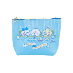 Japan Chiikawa Woven Flat Pouch - Chiikawa & Hachiware & Usagi / Wonder Tea Time