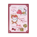 Japan Chiikawa A5 Clear File - Furuhonya Kani-chan & Momonga / Wonder Tea Time Pink - 1