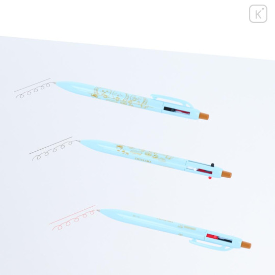 Japan Chiikawa 2 Color Ballpoint Pen & Mechanical Pencil - Chiikawa & Hachiware & Usagi : Wonder Tea Time Blue - 3