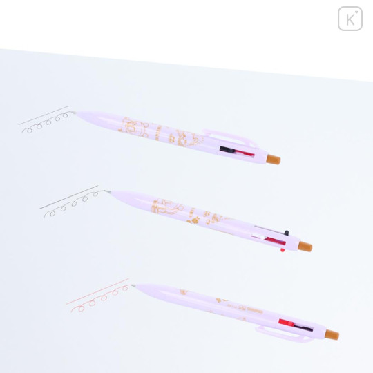 Japan Chiikawa 2 Color Ballpoint Pen & Mechanical Pencil - Furuhonya Kani-chan & Momonga : Wonder Tea Time - 3