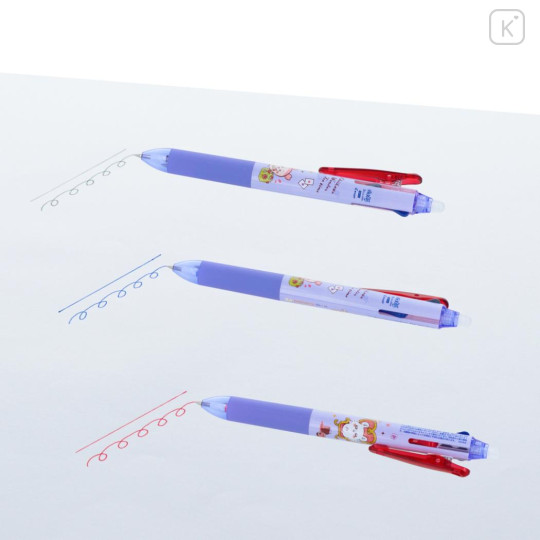 Japan Chiikawa FriXion Ball 3 Slim Color Multi Erasable Gel Pen - Furuhonya Kani-chan & Momonga : Wonder Tea Time - 3