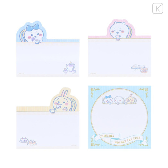 Japan Chiikawa Tack Memo Pad Sticky Notes - Chiikawa & Hachiware & Usagi / Wonder Tea Time - 2