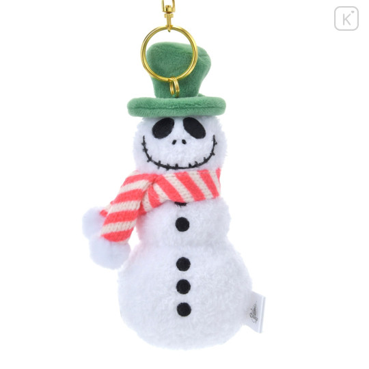 Japan Disney Store Plush Mascot Keychain - Tim Burton's The Nightmare Before Christmas / Jack Skellington Snowmen - 1