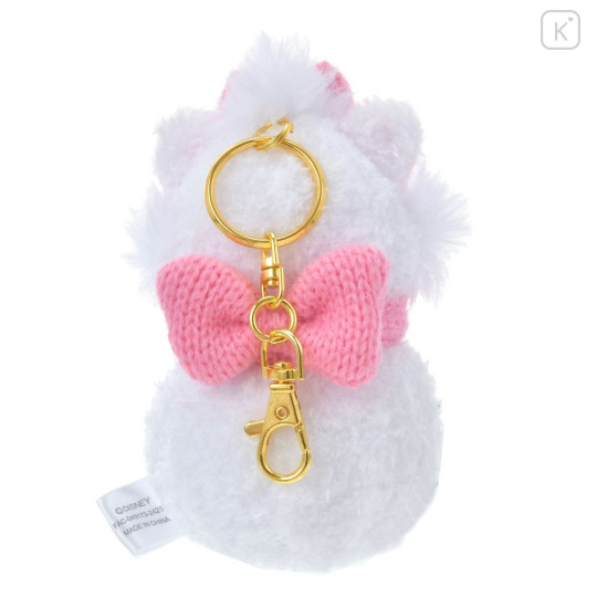 Japan Disney Store Plush Mascot Keychain - Marie / Snowmen Christmas 2024 - 4