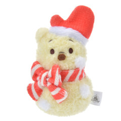 Japan Disney Store Plush Mascot Keychain - Pooh / Snowmen Christmas 2024