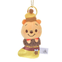 Japan Disney Store Plush Mascot Keychain - Pooh / Socks Christmas 2024