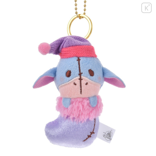 Japan Disney Store Plush Mascot Keychain - Eeyore / Socks Christmas 2024 - 1