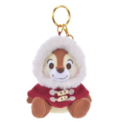 Japan Disney Store Plush Mascot Keychain - Chip / Duffel Collection Christmas 2024