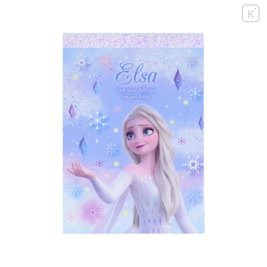 Japan Disney Mini Notepad - Elsa : Watercolor - 1