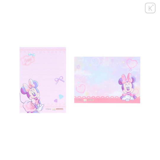 Japan Disney Mini Notepad - Minnie Mouse : Watercolor - 3