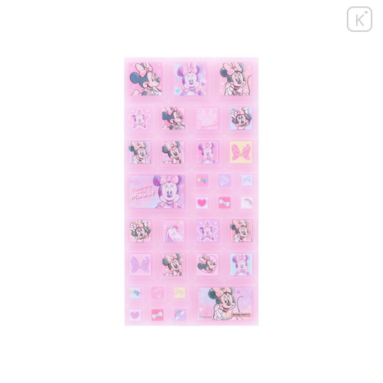 Japan Disney Tile Sticker - Minnie Mouse / Pink - 3